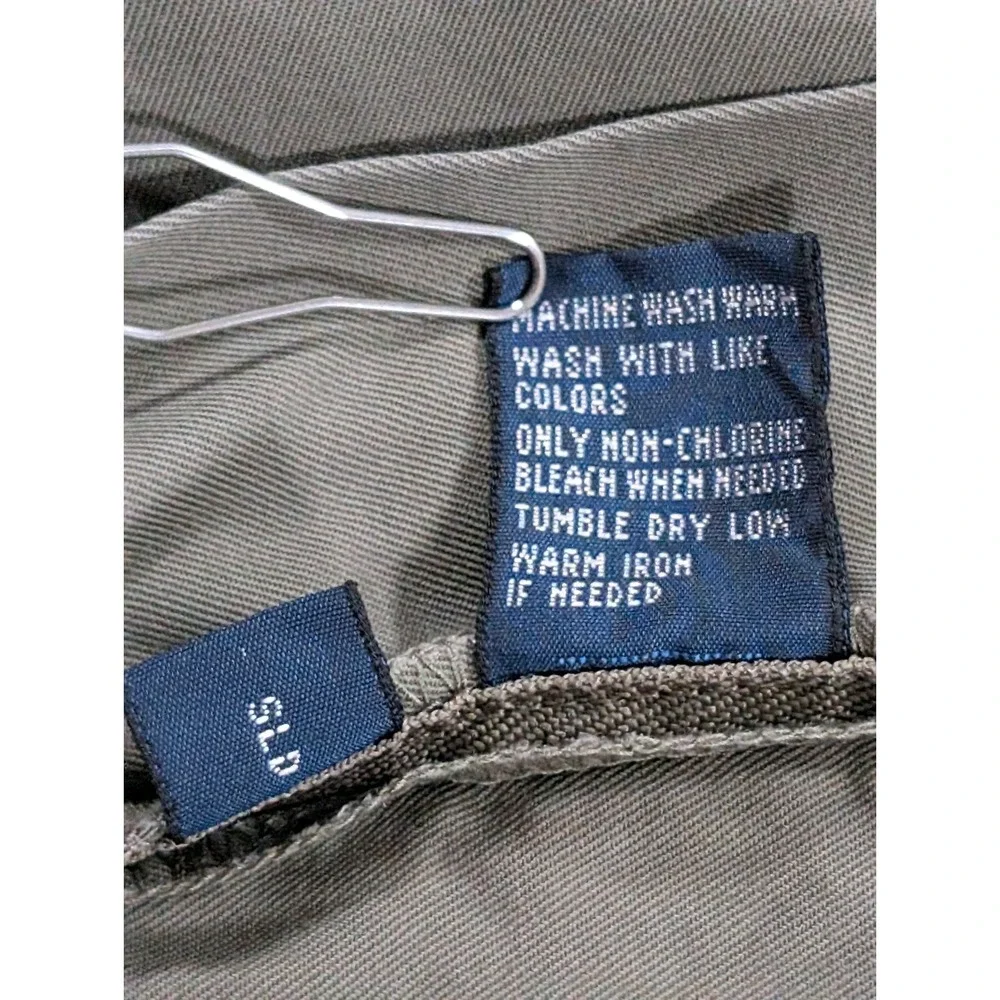 Vintage 90s Polo Ralph Lauren Tyler Shorts Mens 38 Olive Green Pleated Chino 9